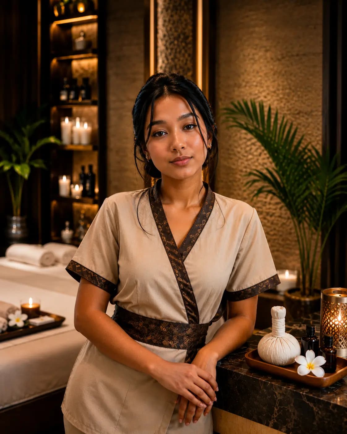 Four hand massage and scrub treatment at Spa Palm Amore